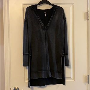 FREE PEOPLE Hooded Tunic GRAY/XS
